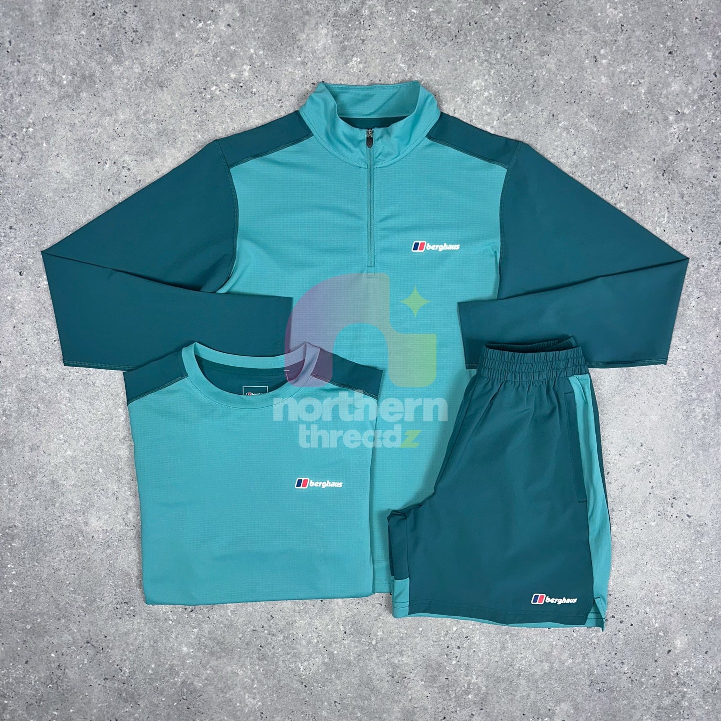 Berghaus 1/4 Zip Tri Set (Green)
