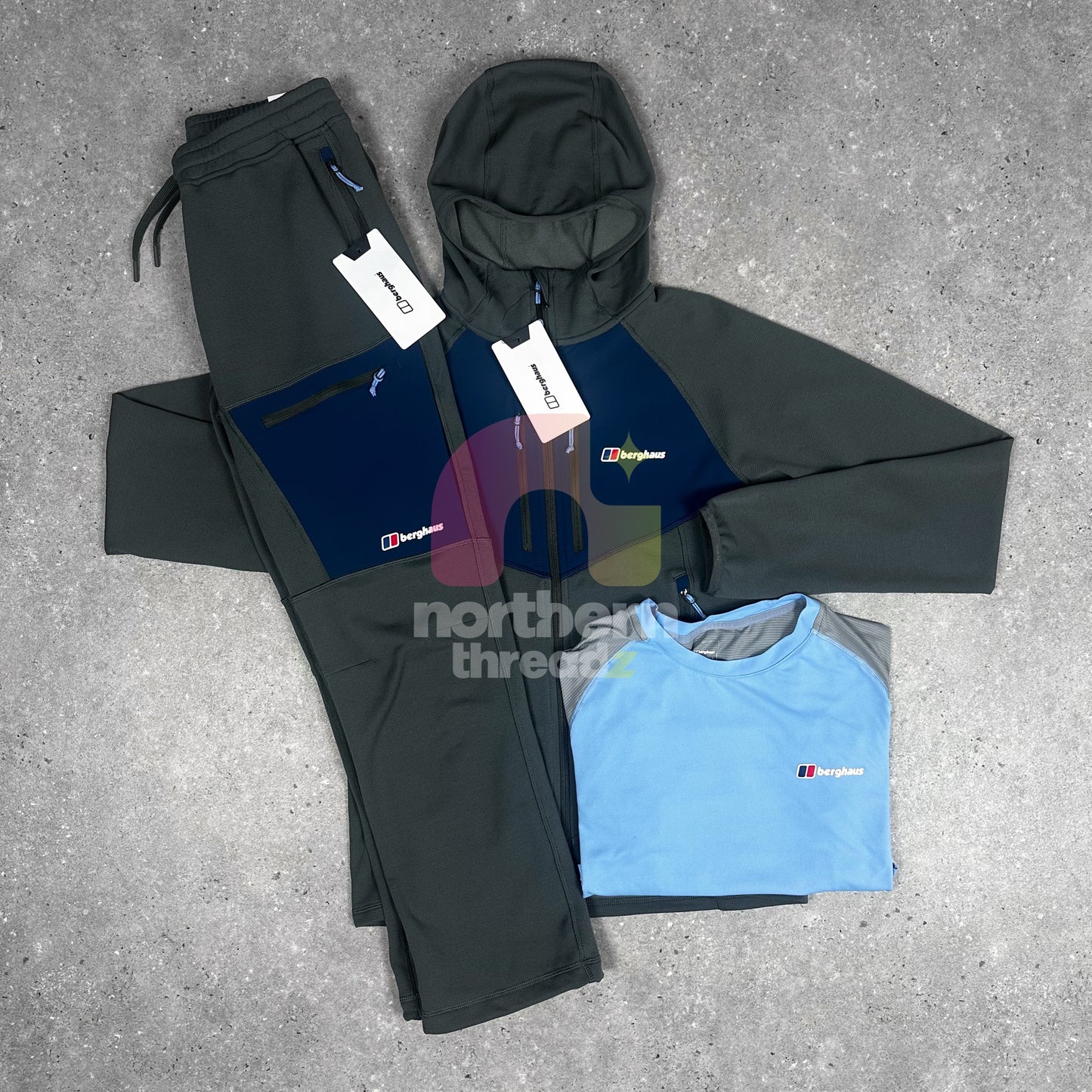 Berghaus Apex Tech Tracksuit Tri (Grey/Blue)