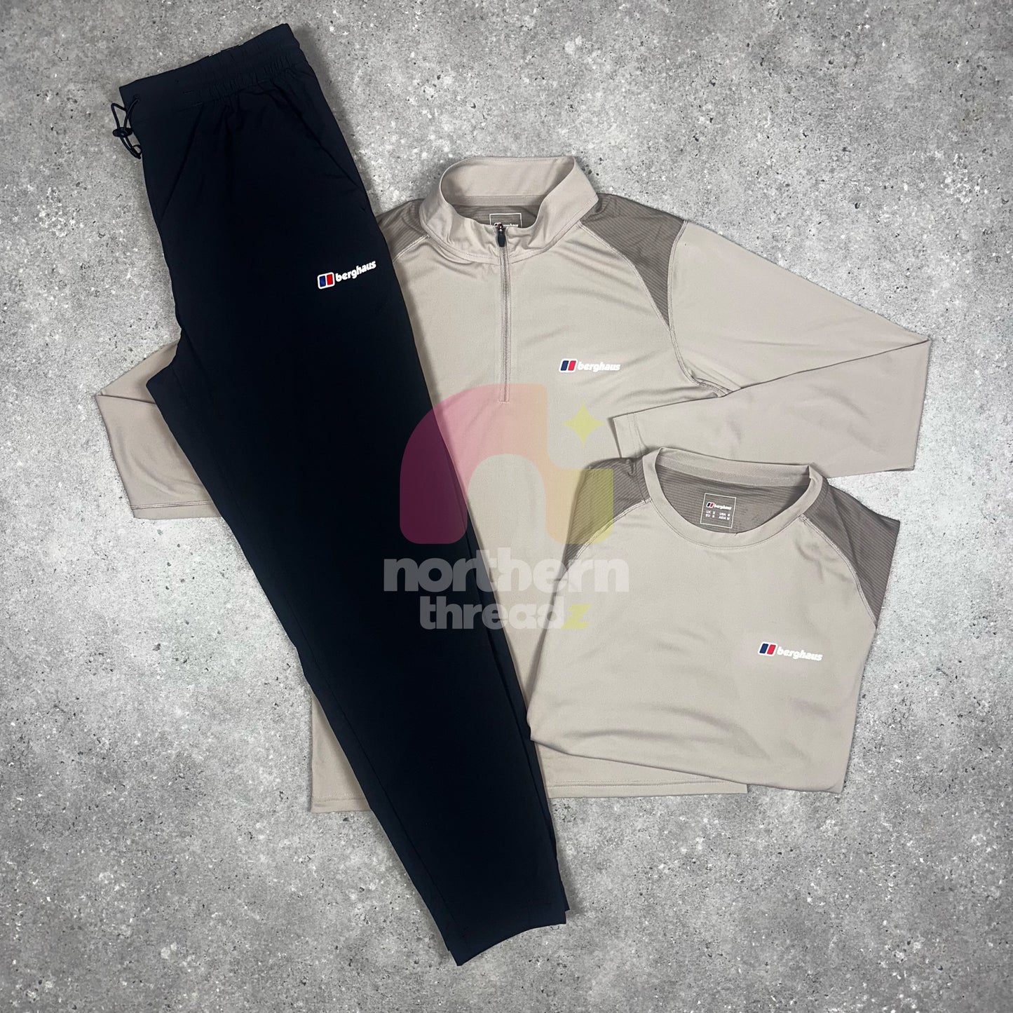 Berghaus 1/4 Zip Tri (Sand/Black)