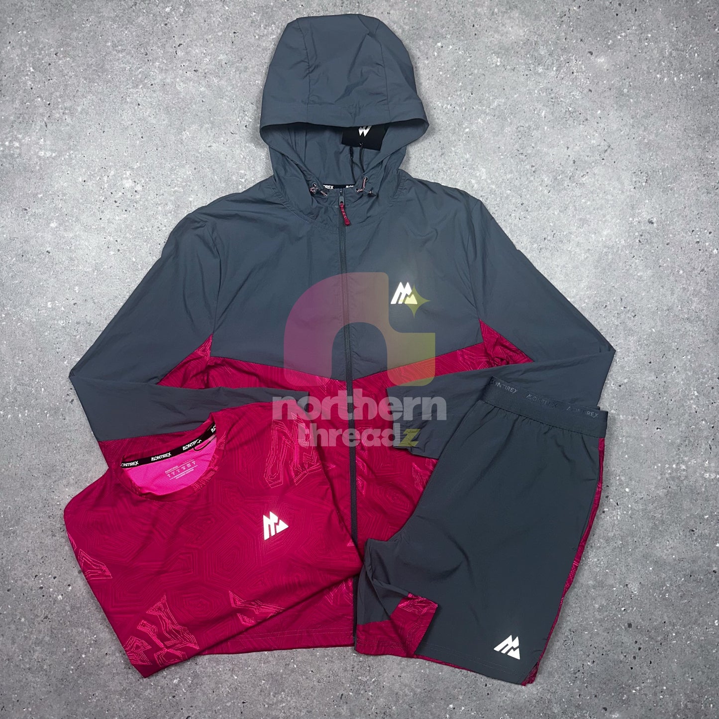 Montirex Print Tri Set (Deep Cherry)