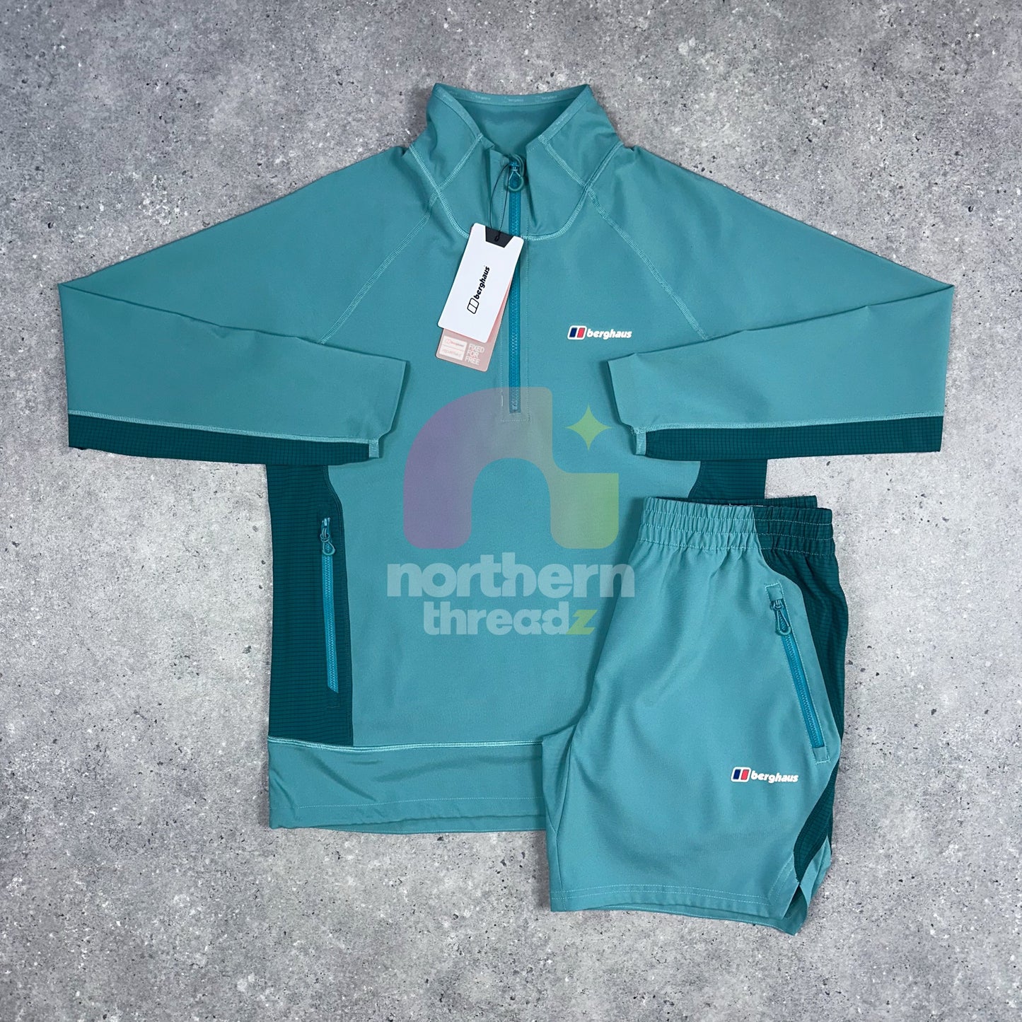 Berghaus Waver 1/2 Zip Set (Green)