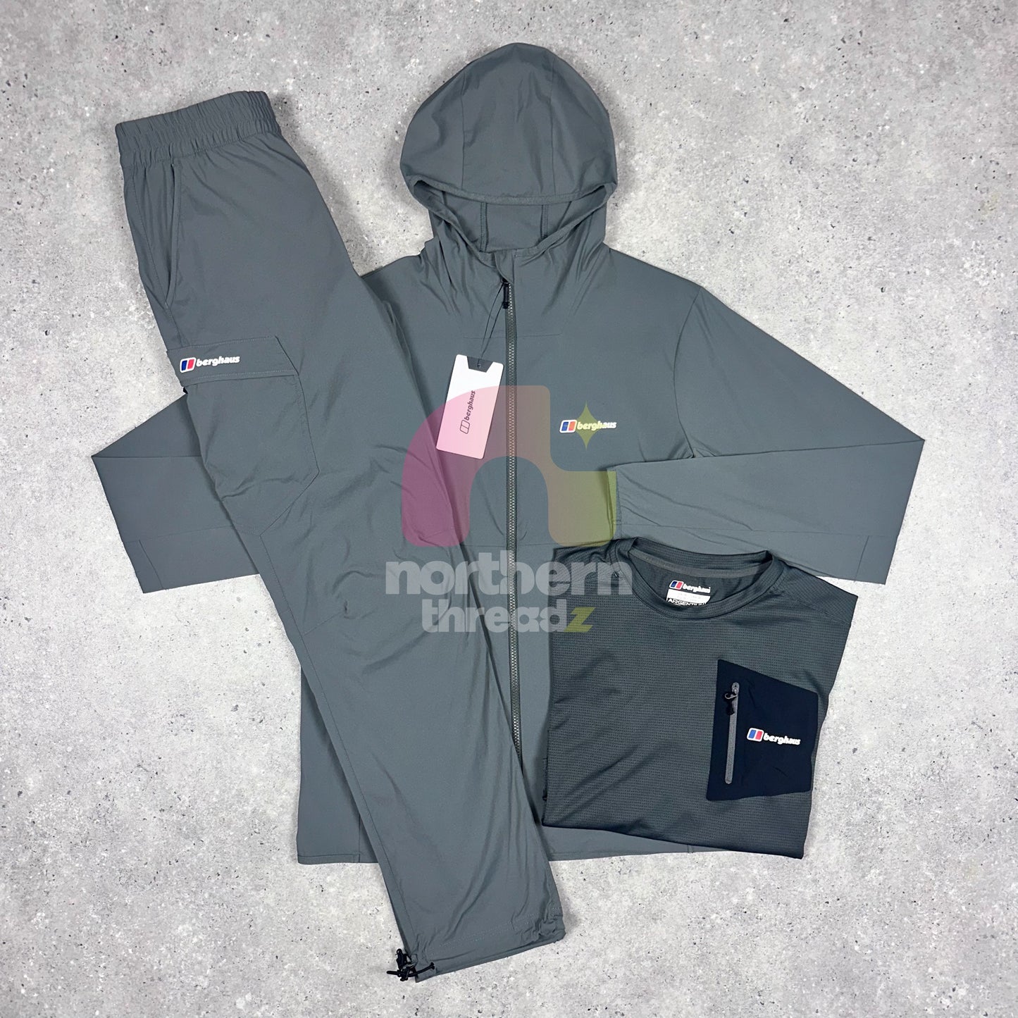 Berghaus Woven Tracksuit Tri (Grey) - S / S / S - Tri sets - Northern Threadz