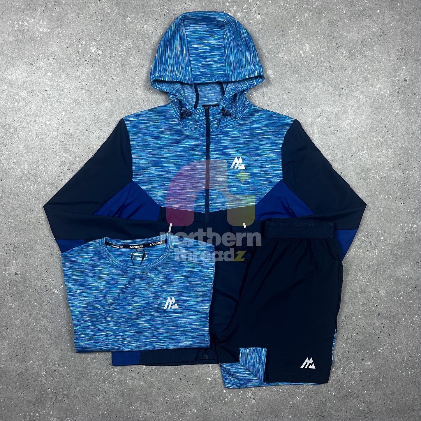Montirex Trail Jacket & Shorts Tri Set (Blue)