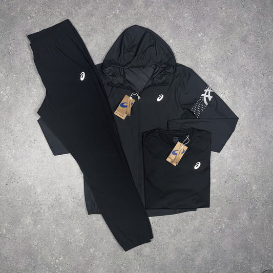 Asics Icon Tracksuit Tri Set (Black)