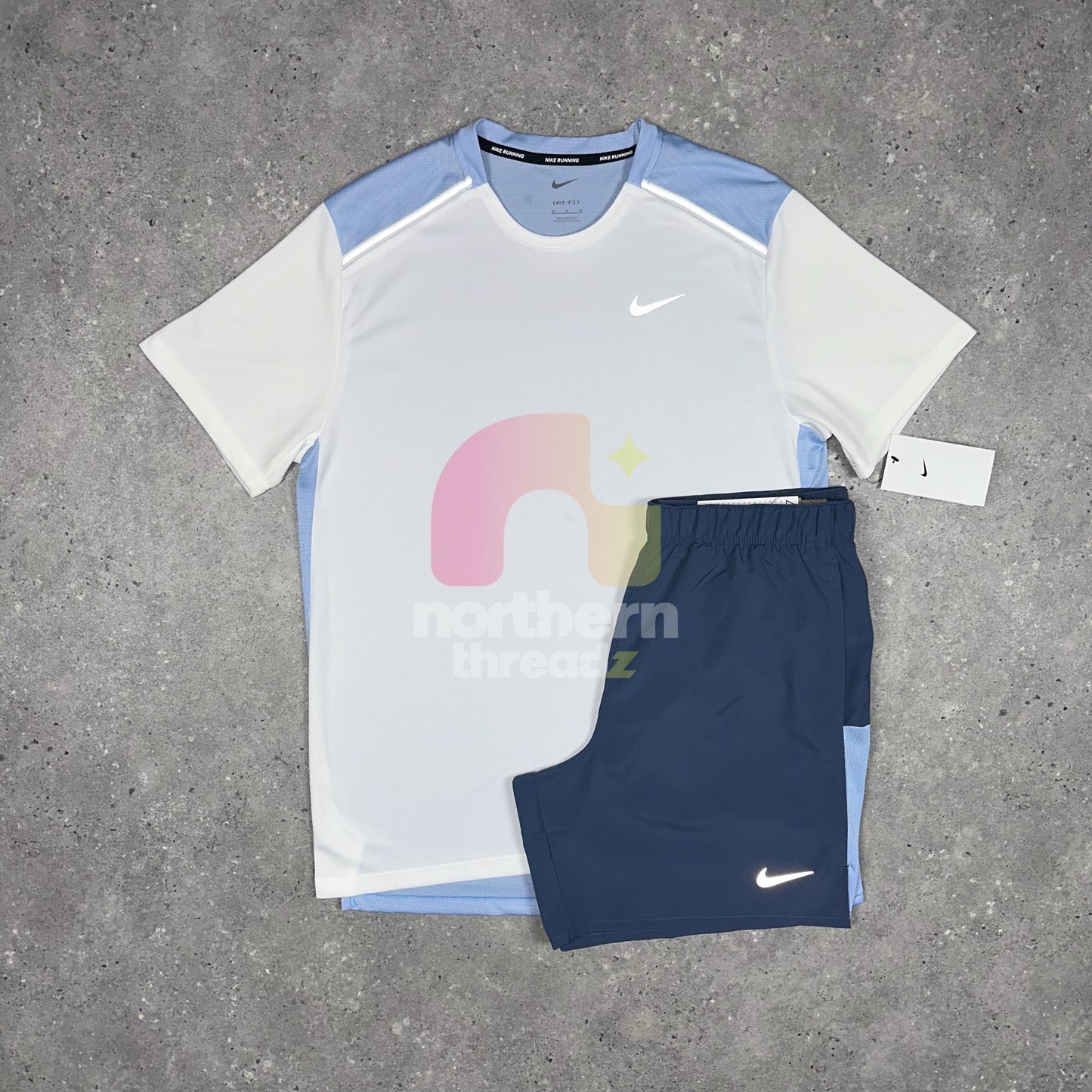 Nike Miler Set (White/Blue)