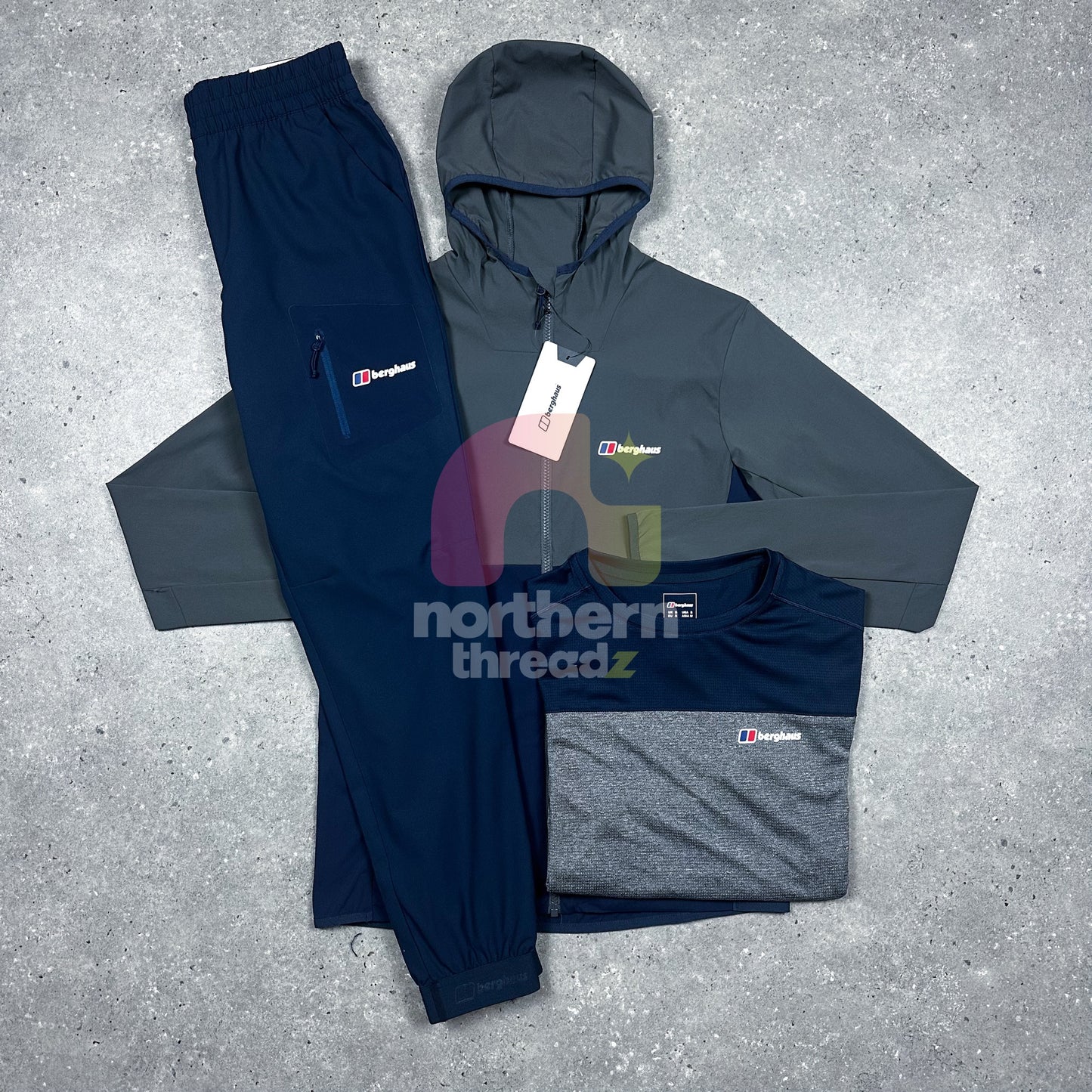 Berghaus Woven Tracksuit Tri Set (Grey/Navy)