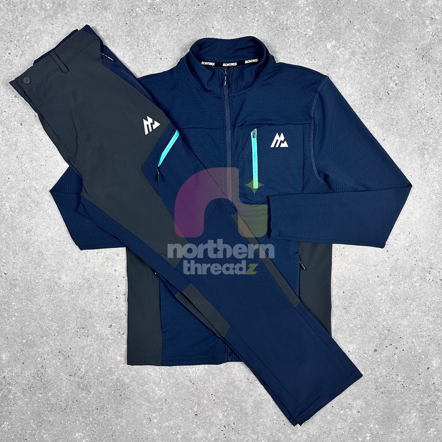 Montirex Fleece Tracksuit (Blue) - XS / XS - Tracksuits - Northern Threadz