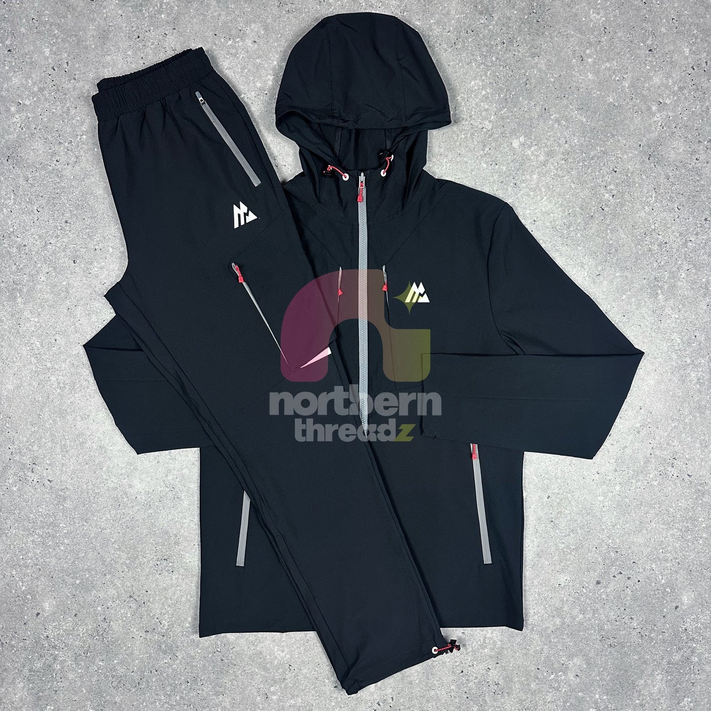 Montirex Vortex Tracksuit (Black) - XS / XS - Tracksuits - Northern Threadz
