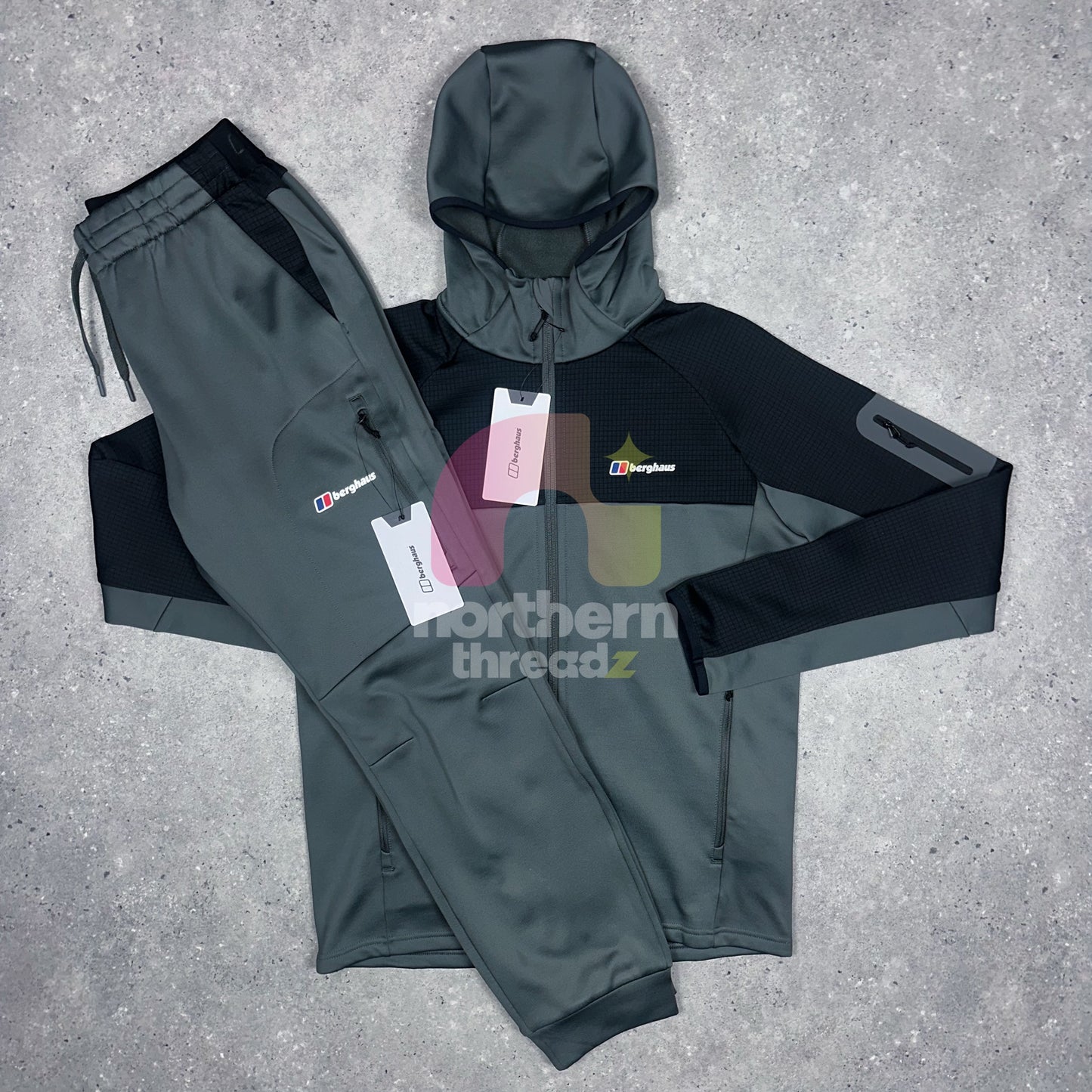 Berghaus Tech Tracksuit (Black/Grey) - S / S - Tracksuits - Northern Threadz