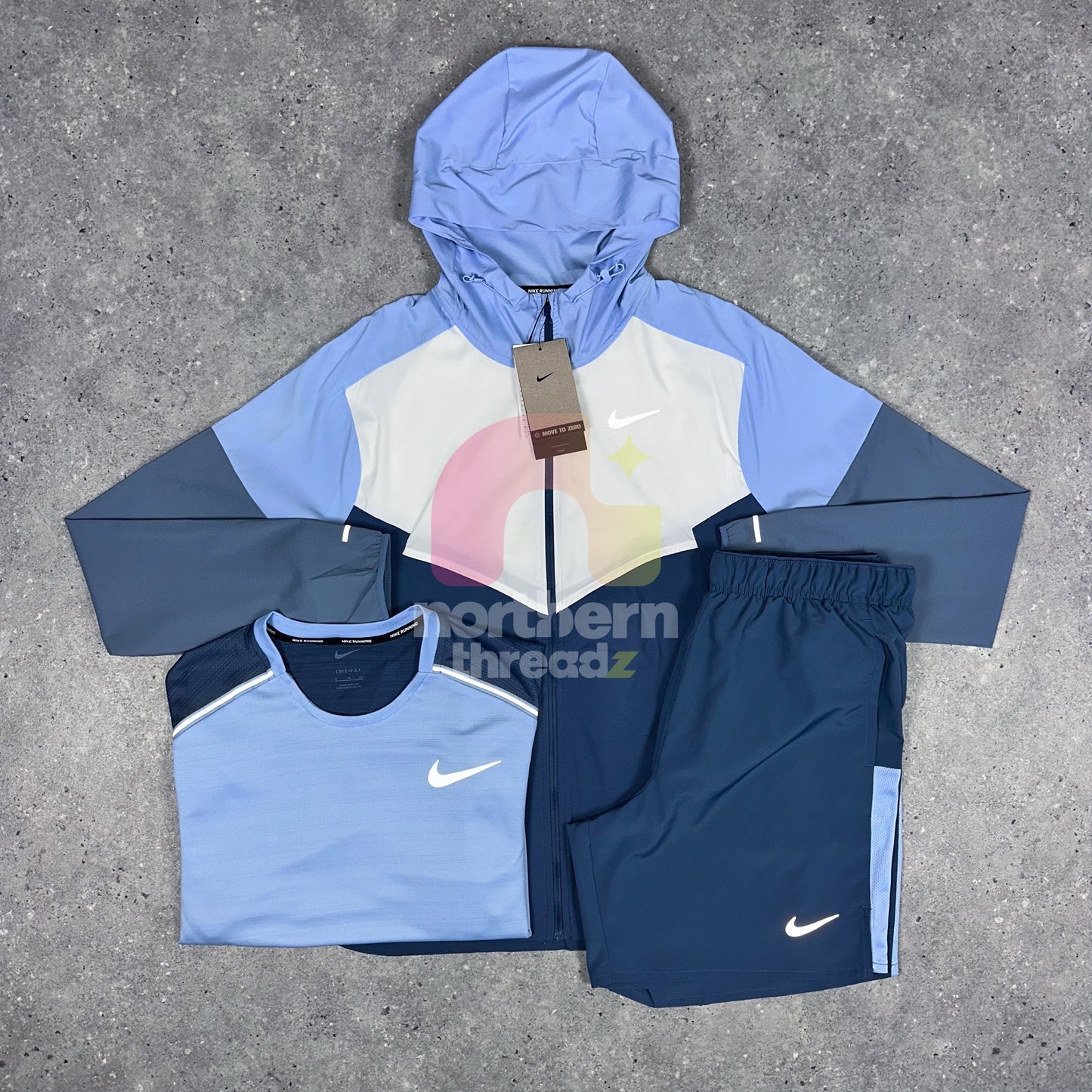 Nike Windbreaker & Challenger Tri-Set (Blue) - S / S / S - Tri sets - Northern Threadz