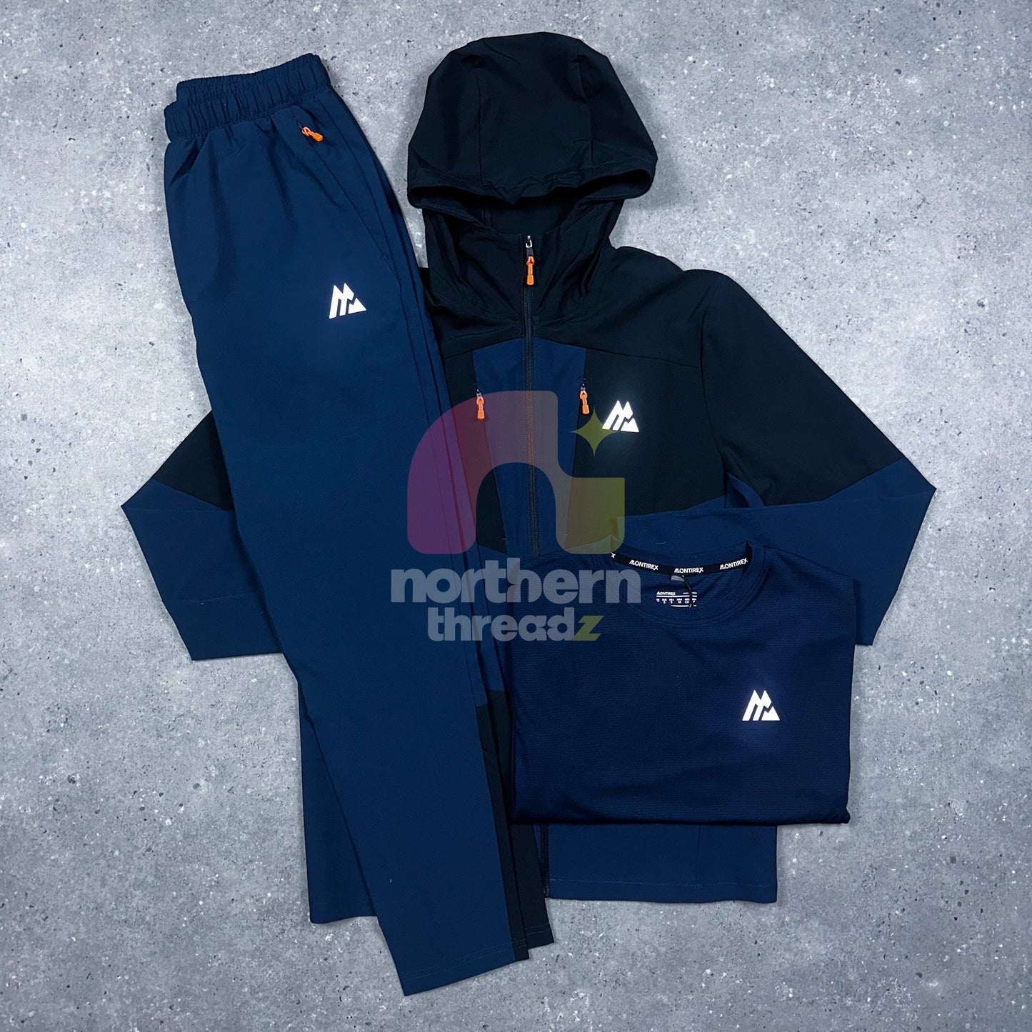 Montirex Woven Tracksuit Tri Set (Navy/Black)