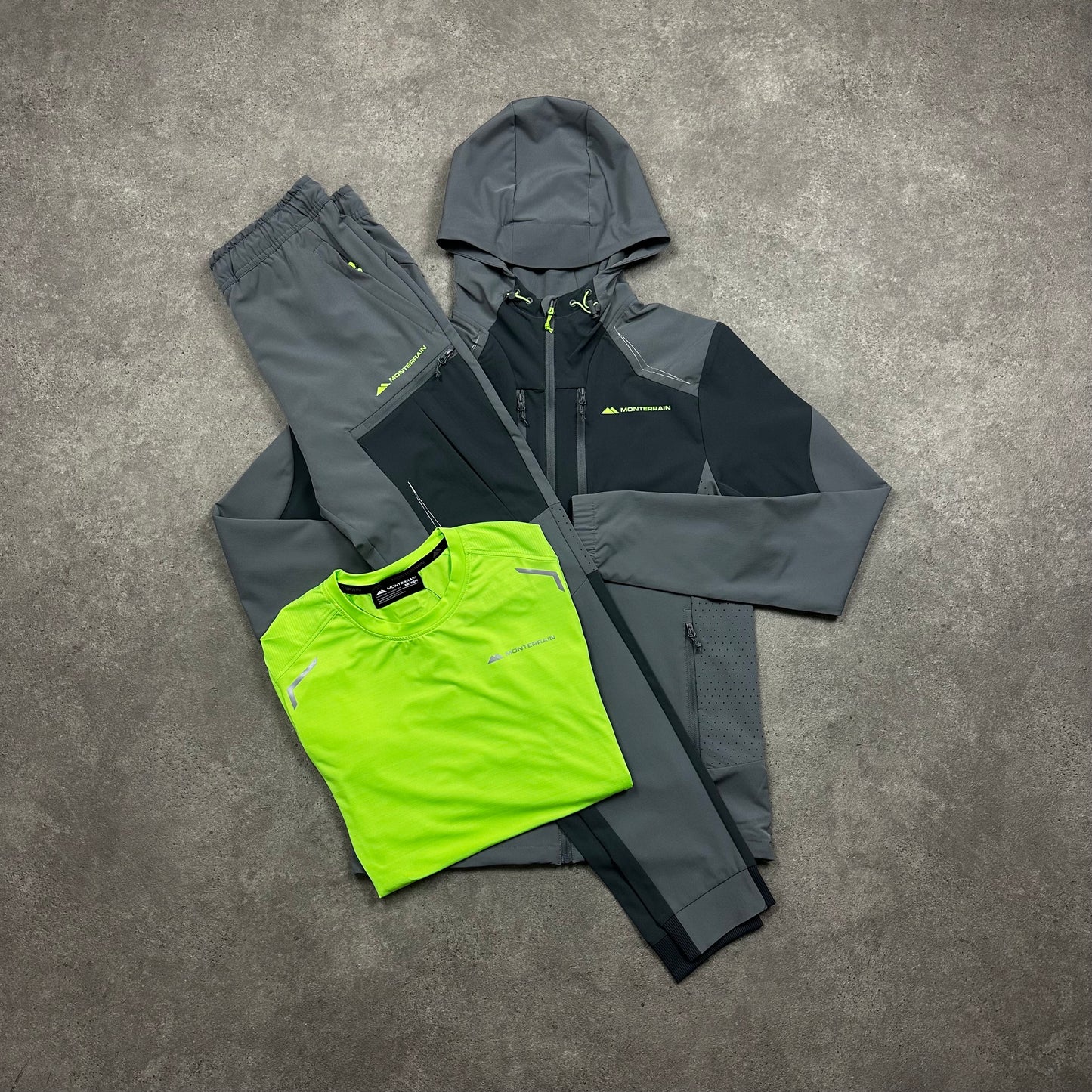 Monterrain Woven Tri Set (Grey/Neon Yellow)