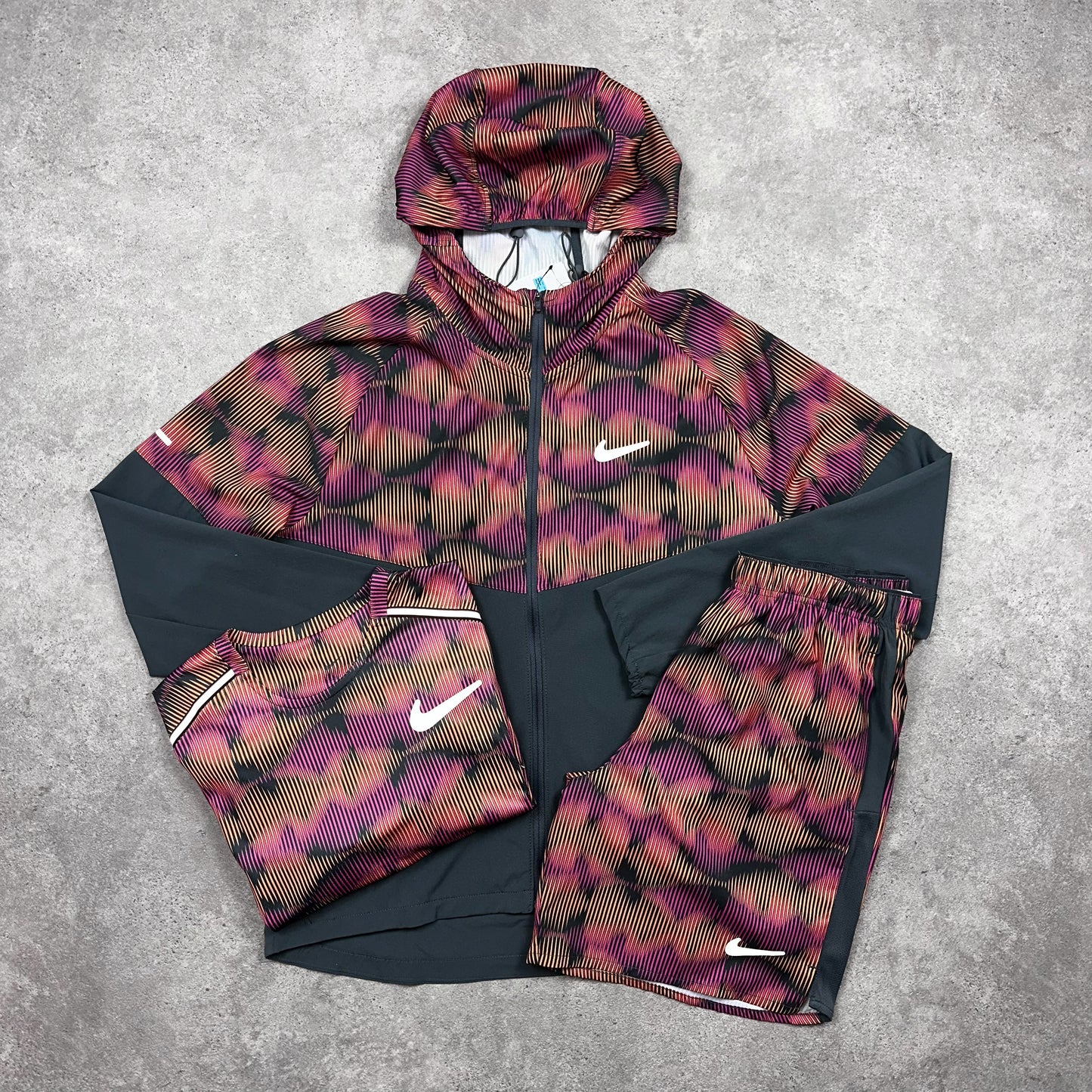 Nike Windbreaker Set (Coral/Grey)