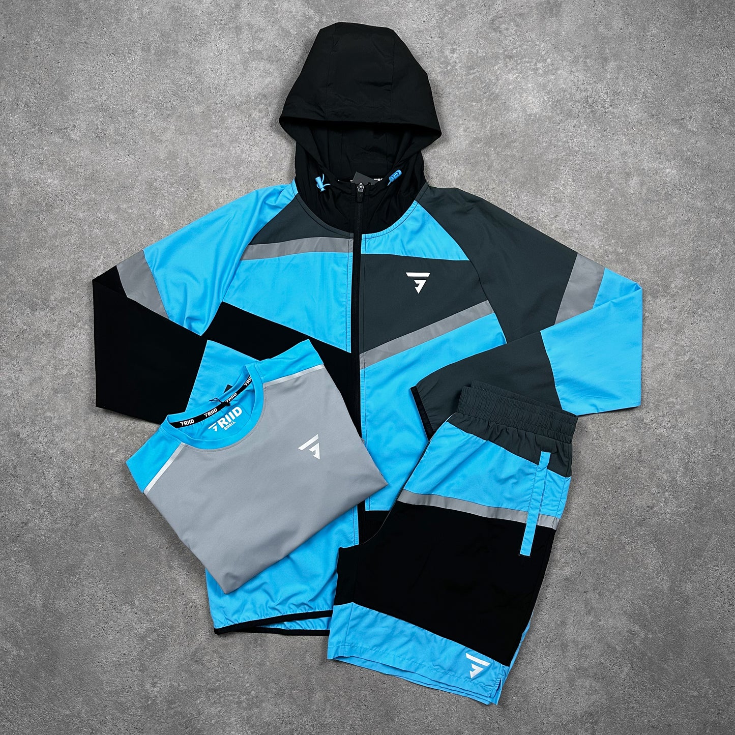 Griid Patchwork Tri Set (Blue)