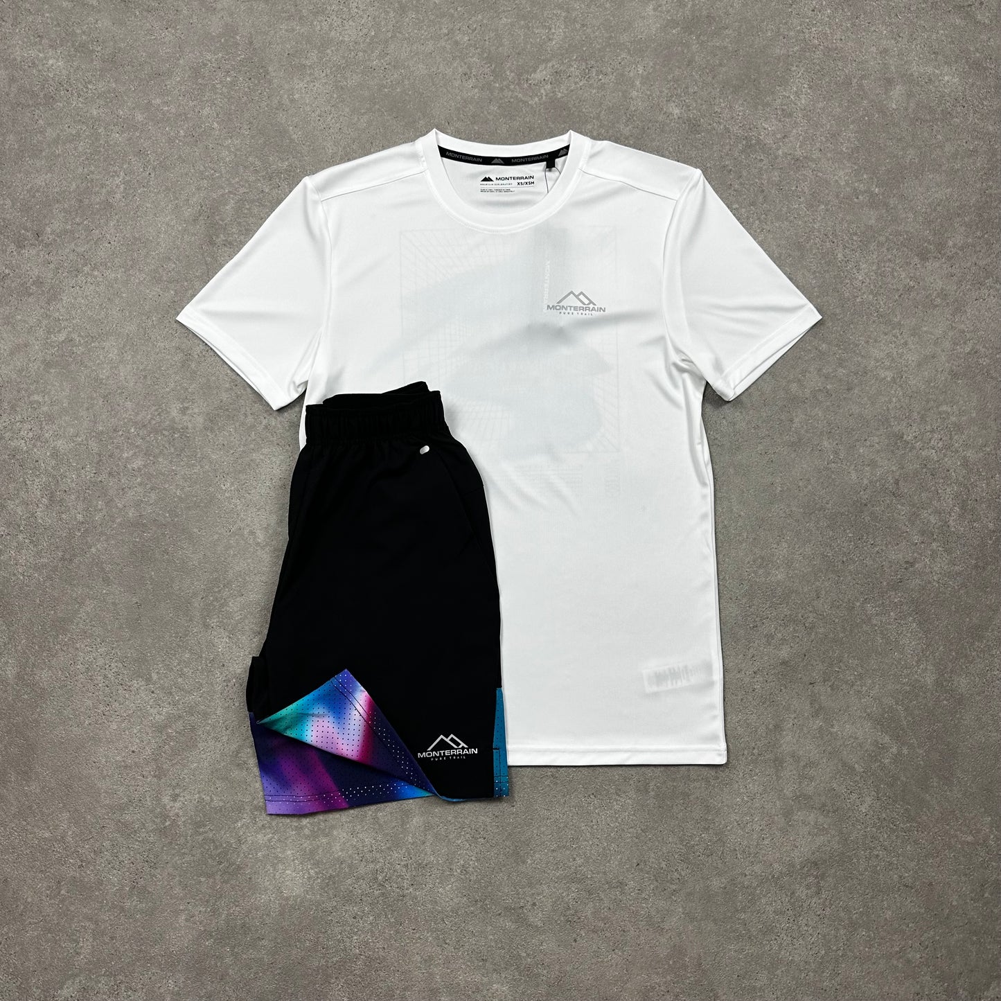 Monterrain Shorts & Tee Set (White/Black)