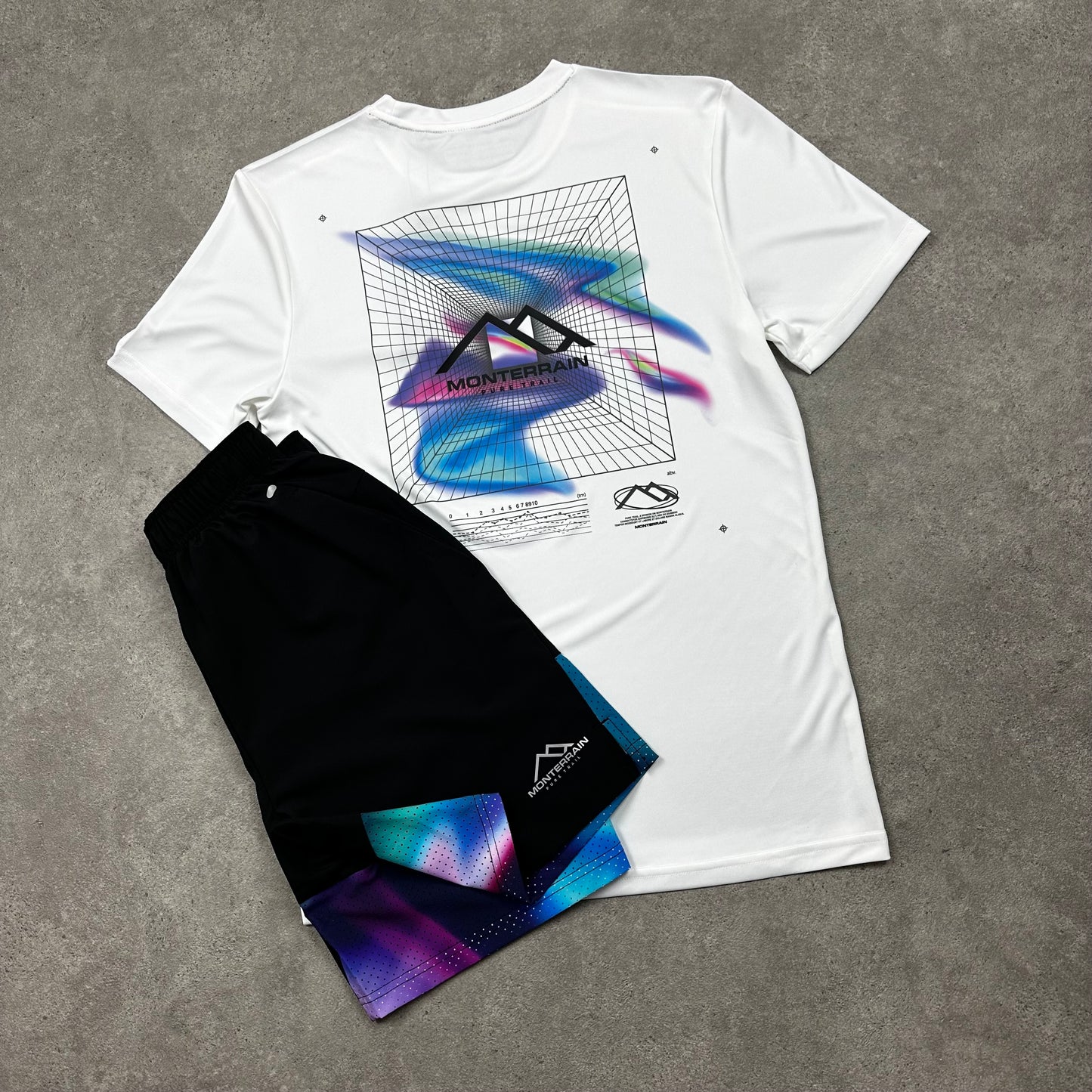 Monterrain Shorts & Tee Set (White/Black)