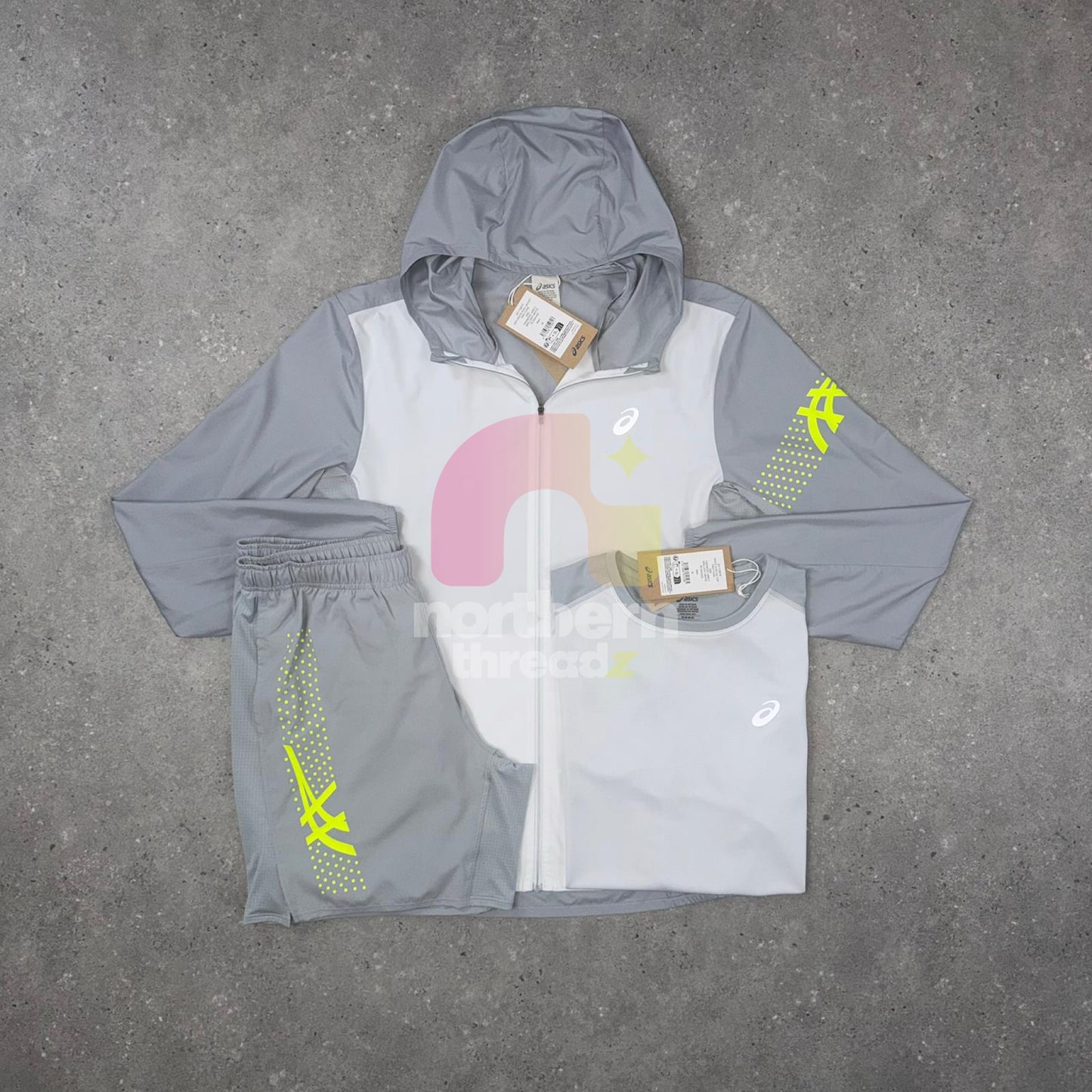 Asics Icon Tri Set (White/Volt)