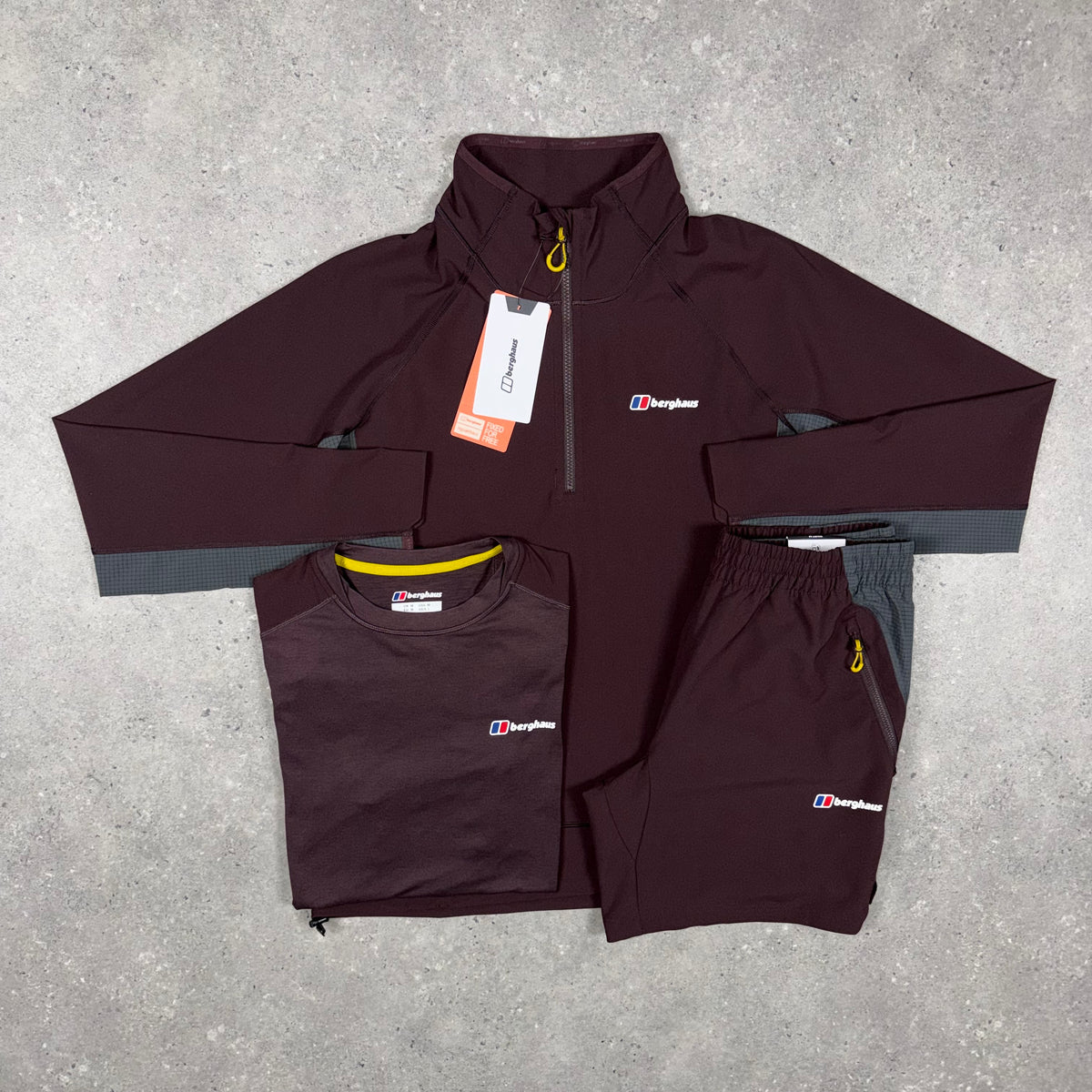 Berghaus 1/2 Zip Tri Set 'Burgundy'