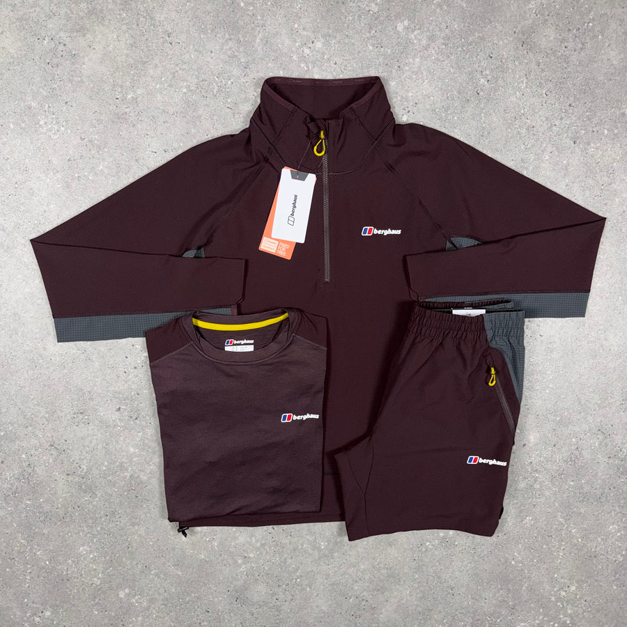 Berghaus 1/2 Zip Tri Set 'Burgundy'