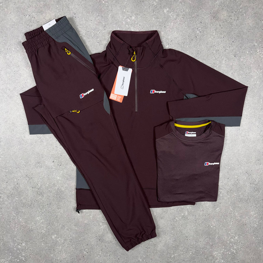 Berghaus 1/2 Zip Tracksuit Set 'Burgundy'