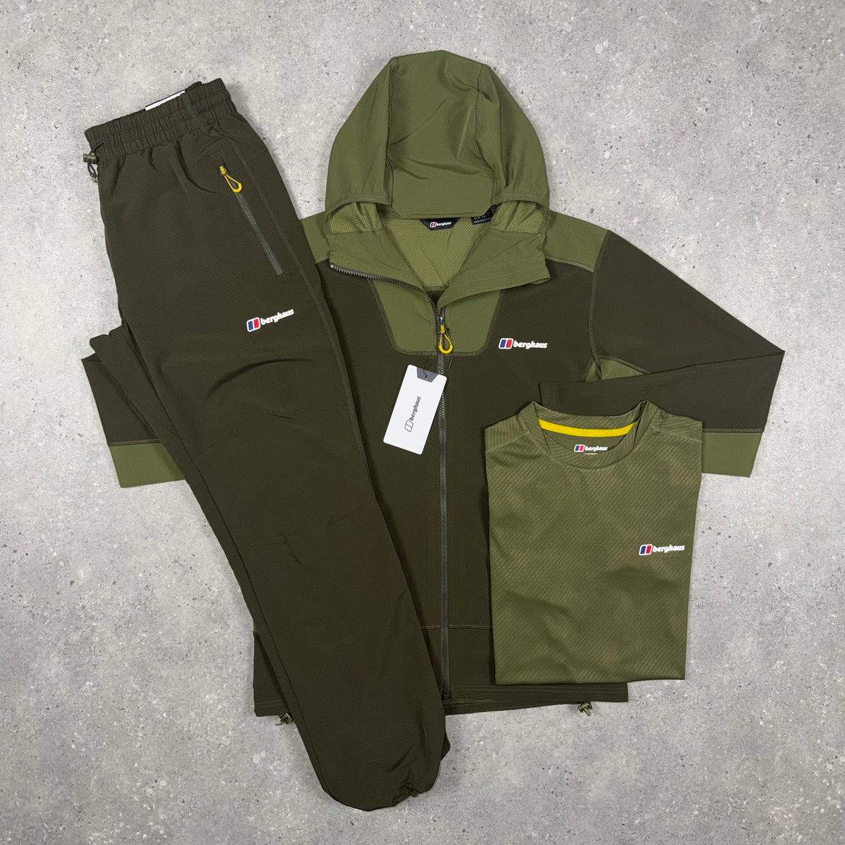 Berghaus Hooded Terrain Tracksuit Set 'Khaki/Taupe'