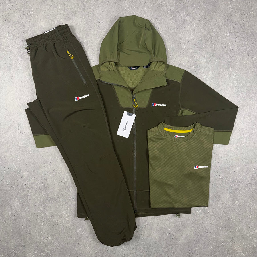 Berghaus Hooded Terrain Tracksuit Set 'Khaki/Taupe'