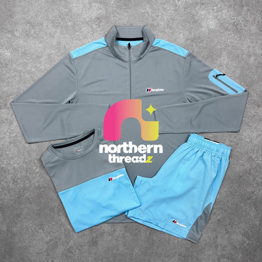 Berghaus 1/2 Zip Tri Set (Grey/Baby Blue)