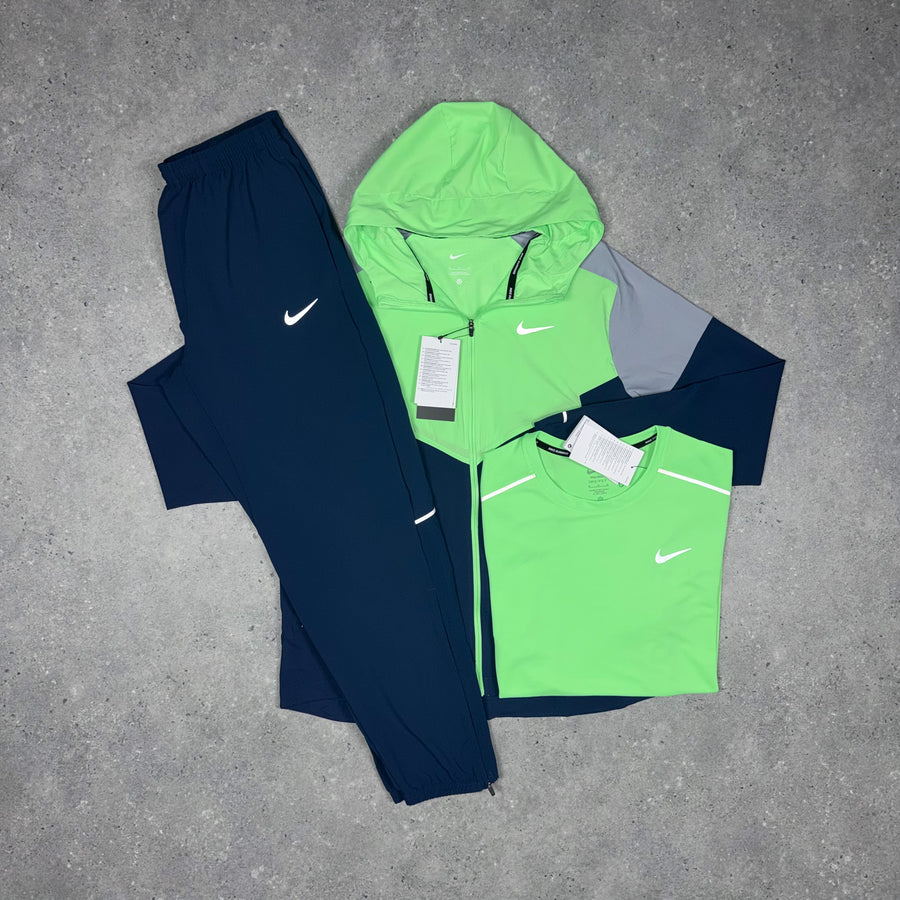 Nike Windbreaker Tracksuit Tri Set 'Navy/Lime'