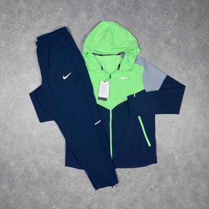 Nike Windbreaker Tracksuit Tri Set (Navy/Lime)