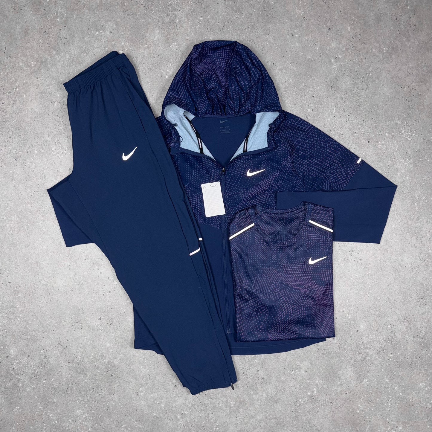 Nike Rave Tracksuit Tri Set (Navy/Purple)