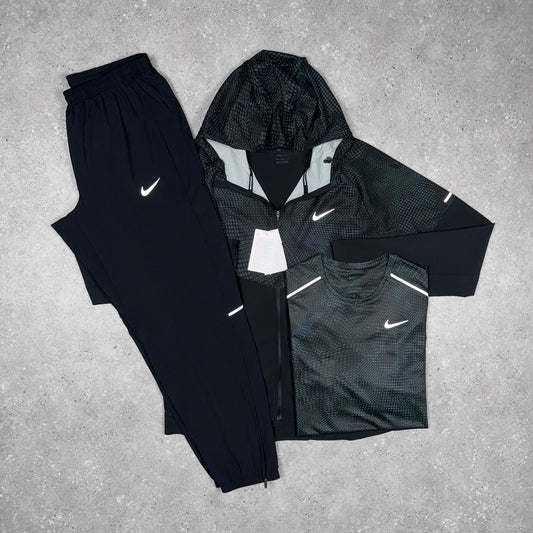 Nike Rave Tracksuit Tri Set (Black/Green)