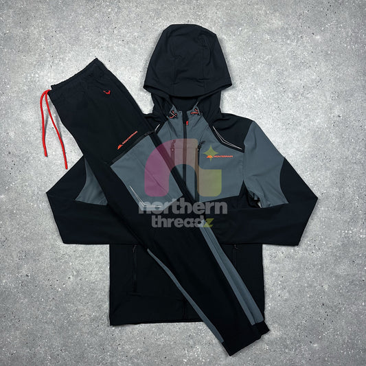 Monterrain Woven Tracksuit (Black/Red)