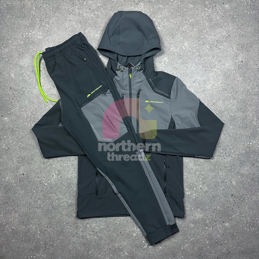Monterrain Woven Tracksuit (Grey/Neon)