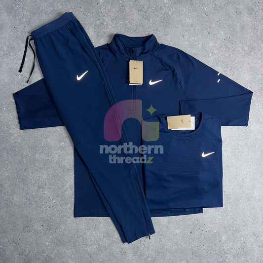 Nike Stride 1/4 Zip Tracksuit Tri Set (Navy)