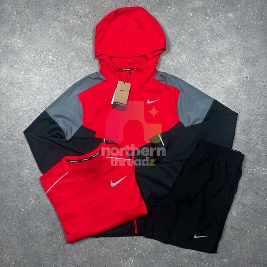 Nike Windbreaker Tri Set (Red/Black)