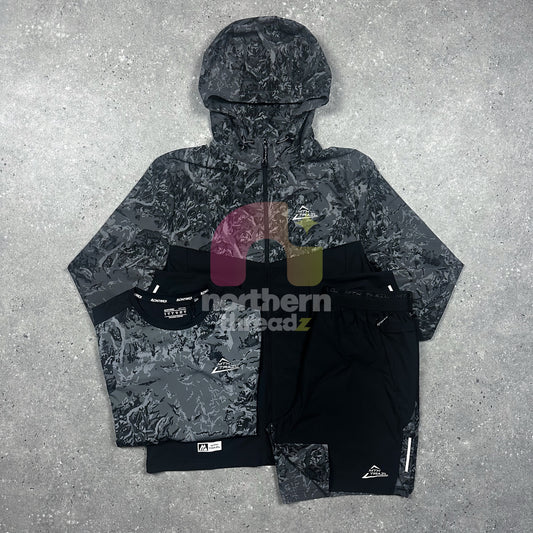 Montirex MTX Jacket & Shorts Tri Set (Black)
