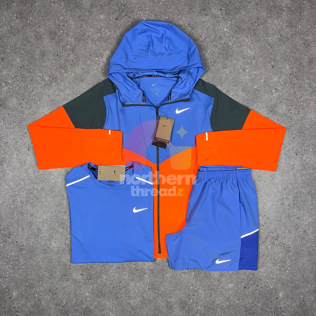 Nike Windbreaker Tri Set (Orange/Blue)