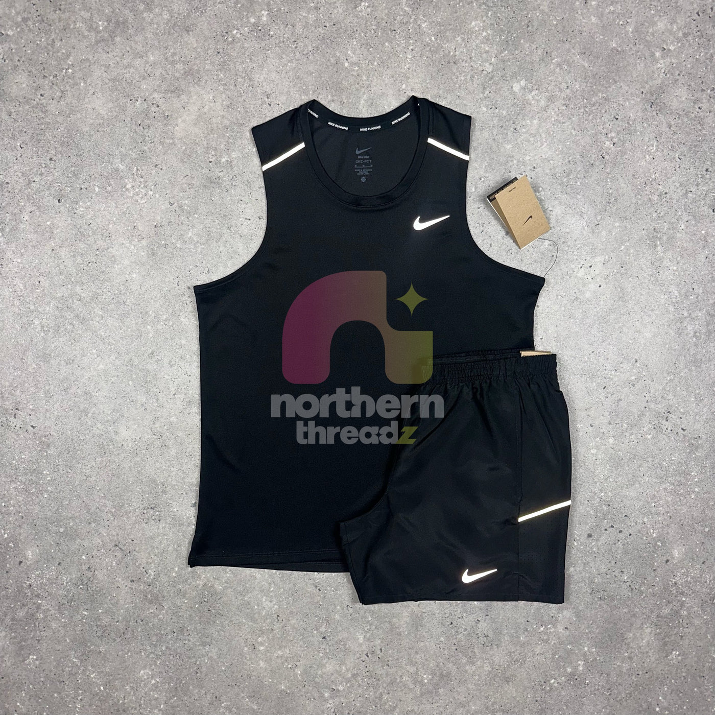 Nike Miler 3.0 Vest Set (Black)