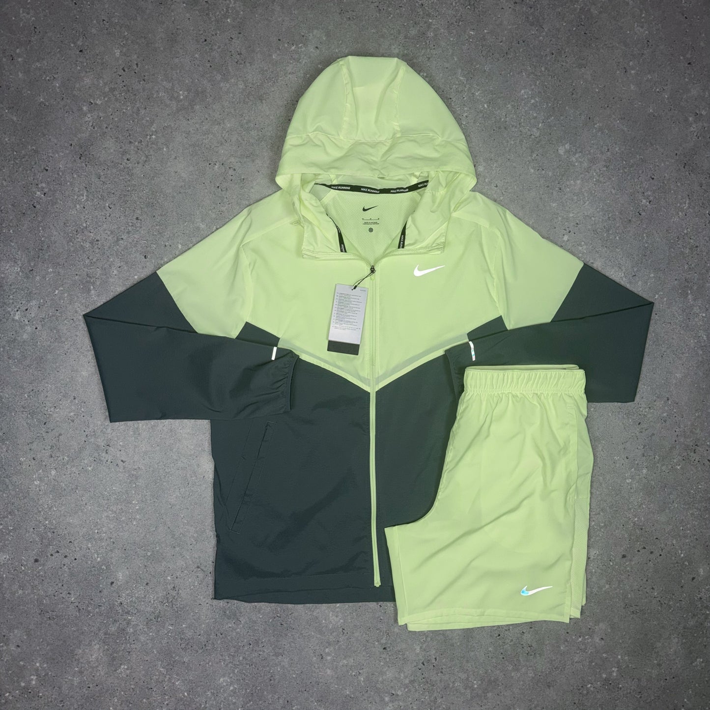 Nike Windbreaker Set (UV Yellow/Grey)