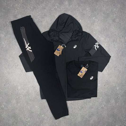Asics Icon Tracksuit Tri Set (Black)