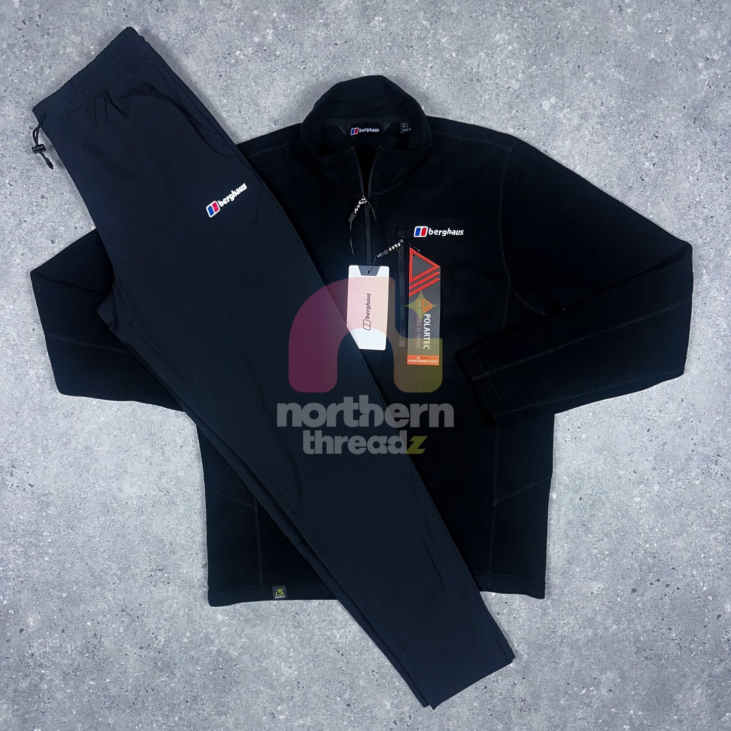 Berghaus 1/4 Zip Fleece Tracksuit (Black)