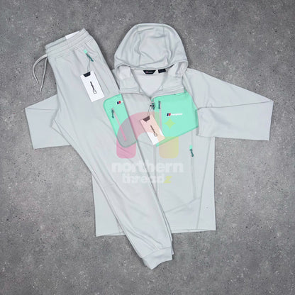 Berghaus Cotton Tracksuit Tri Set (Green/Grey)