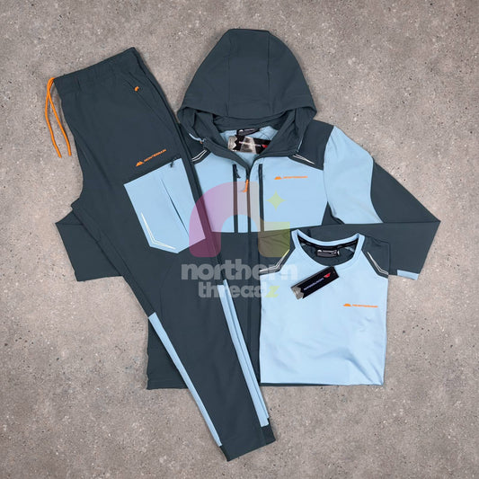 Monterrain Woven Tracksuit Tri Set (Blue)