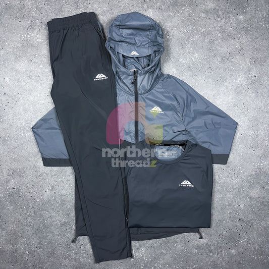 Trailberg Grid Tracksuit Tri Set (Grey)