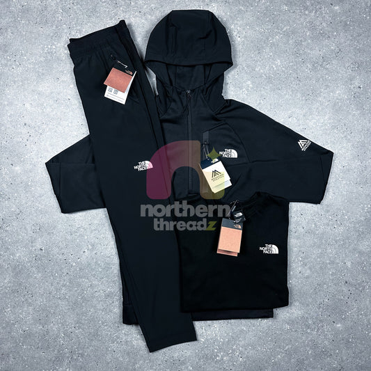 The North Face 1/2 Zip Hoodie Tri Set (Black)