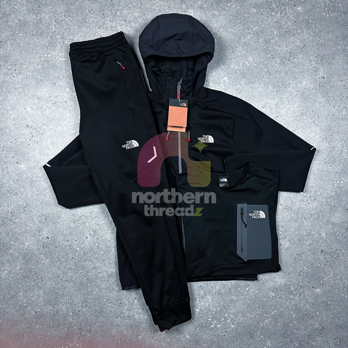 The North Face Mount Tracksuit Tri Set (Black)