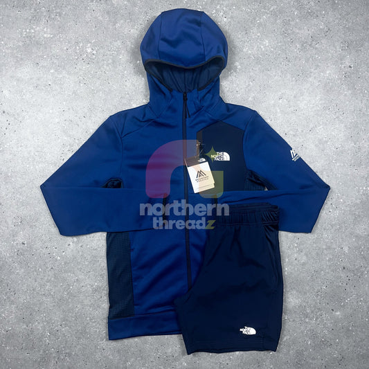 The North Face Jacket & Shorts Set (Blue)