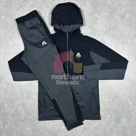 Montirex Orbit Fleece Tracksuit (Black/Grey) - XS / XS - Tracksuits - Northern Threadz