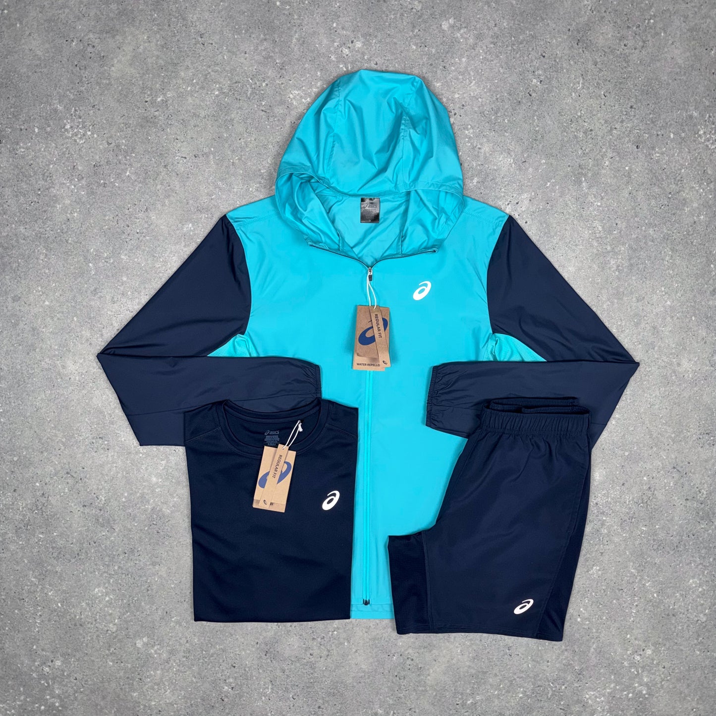 Asics Core Tri Set (Navy/Aqua)