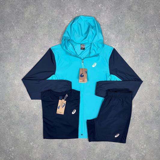 Asics Core Tri Set (Navy/Aqua)